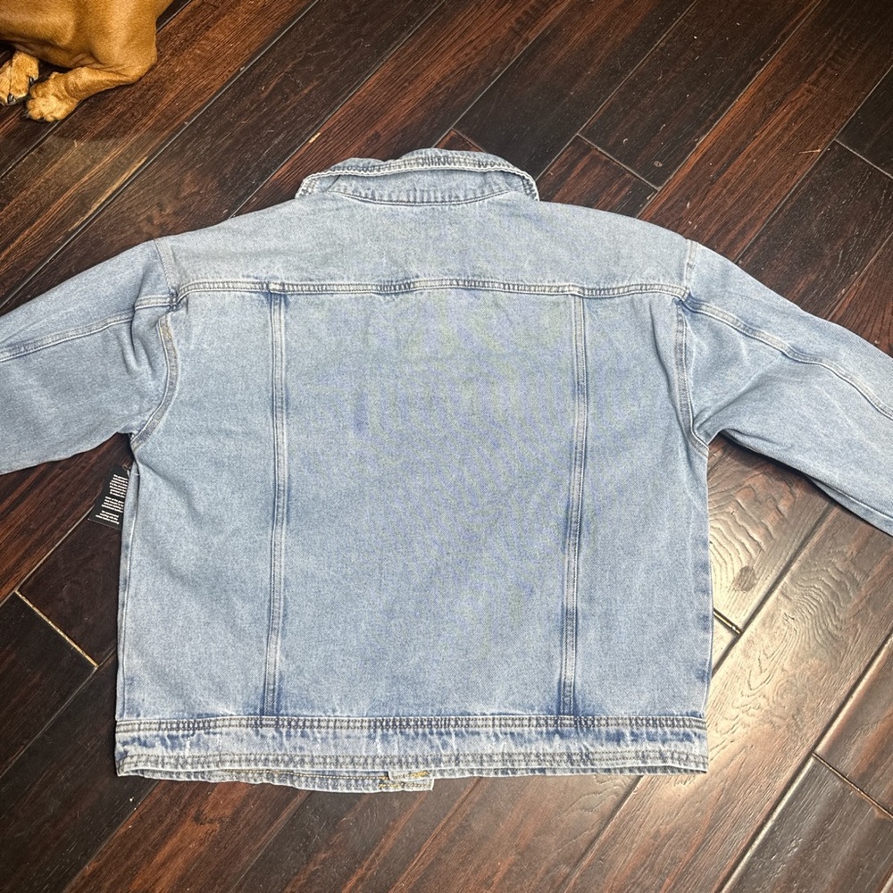 Jeans Jacket With Patchwork Long Sleeve Casual Bo… - image 3